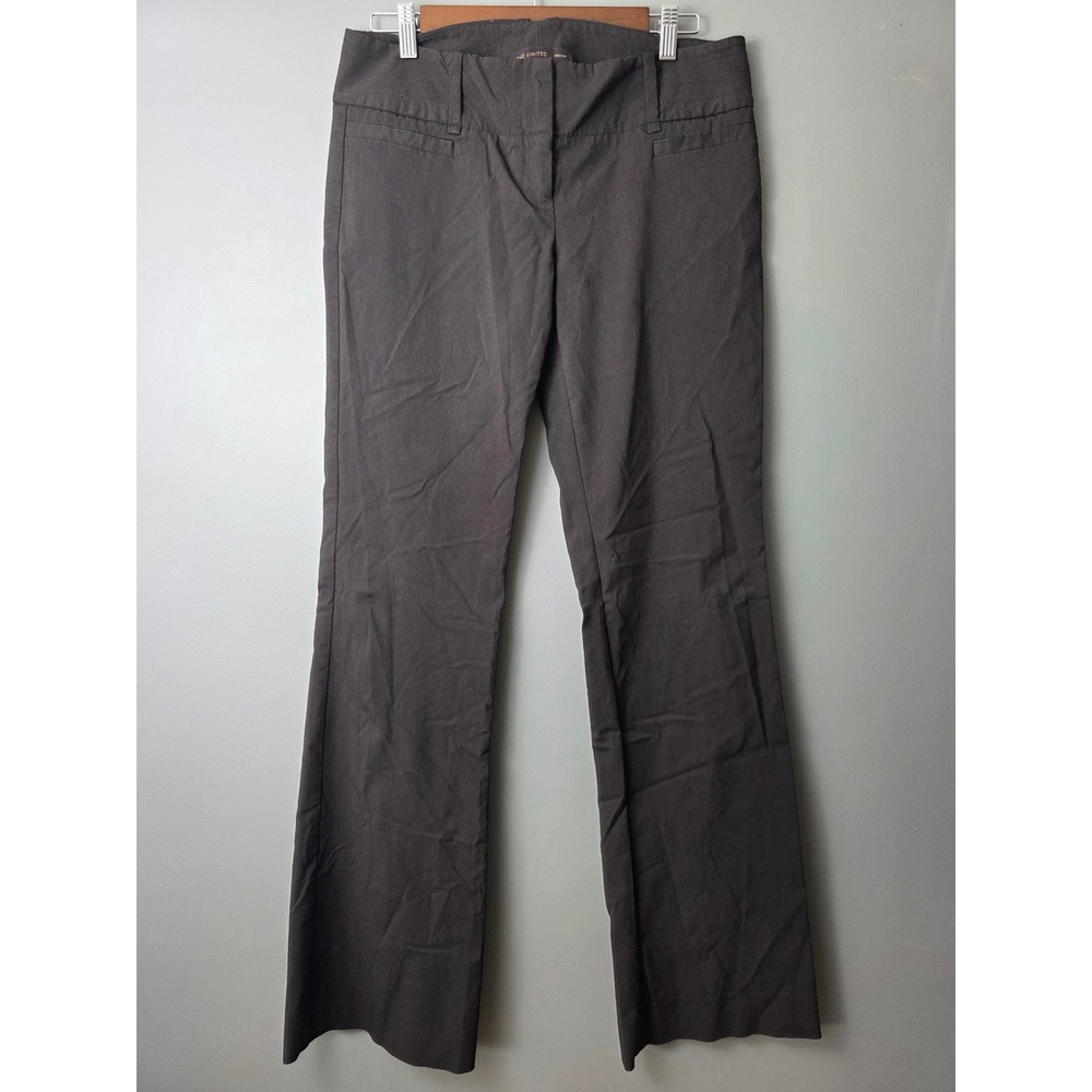 The Limited Drew Fit Pants Womens 8L Brown Bootcut Low Rise Dress Trousers Long